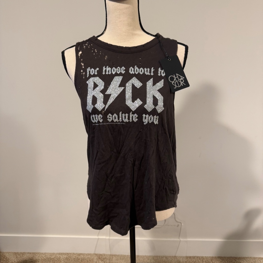 NWT - Chaser AC/DC Distressed Tank - Size L - Picture 2 of 3